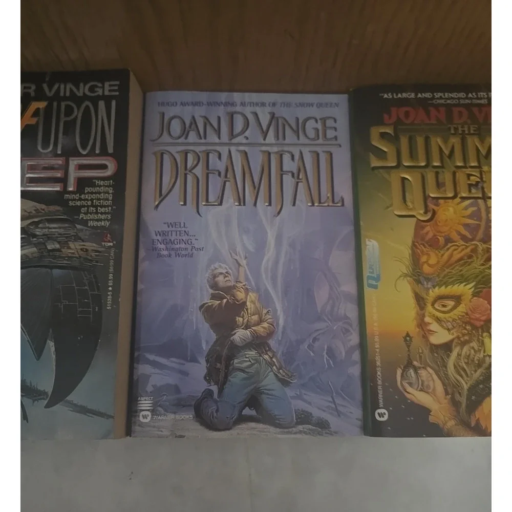 Lot of 3 Vintage Vernor Vinge‎ & Joan D. Vinge Fantasy Sci-Fi Paperback Books